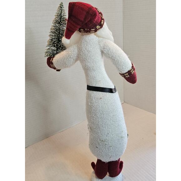 Tall Slender Santa Figurines  Felted Shopping Packages Decorating Tree 17" tall - Picture 7 of 10